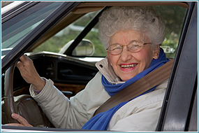 senior citizen driving