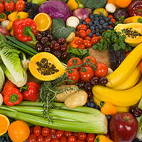 vegetables and fruits containing antioxidants