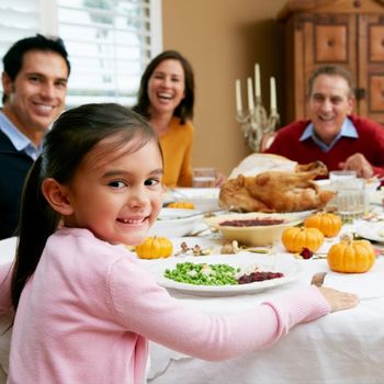 Family sharing a meal. Nutrition is crucial for brain health