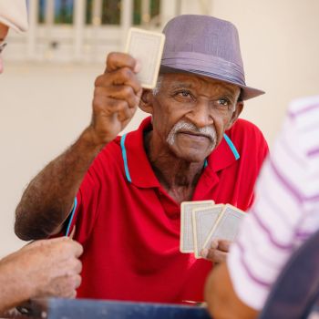 Seniors playing cards